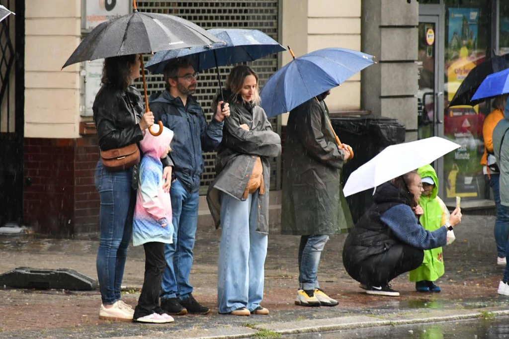 Z parasolami, w kurtkach przeciwdeszczowych  [FOTO]