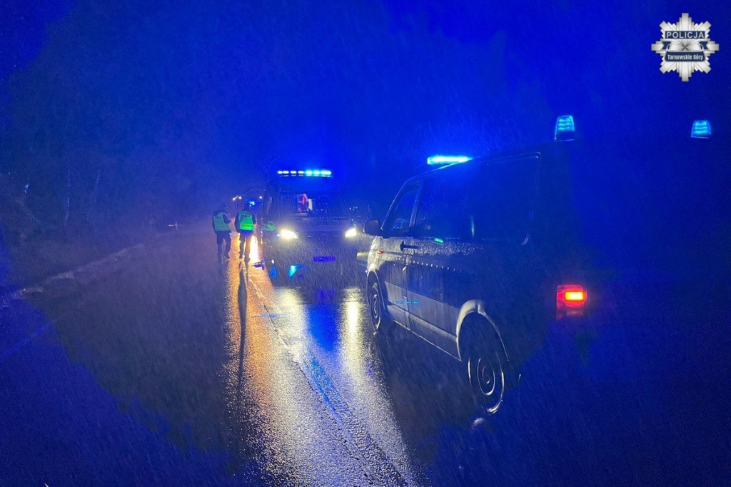 Miasteczko Śląskie. Wpadł w poślizg i dachował