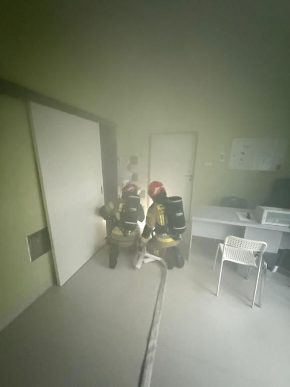 Strażacy w Piekarskim Centrum Medycznym