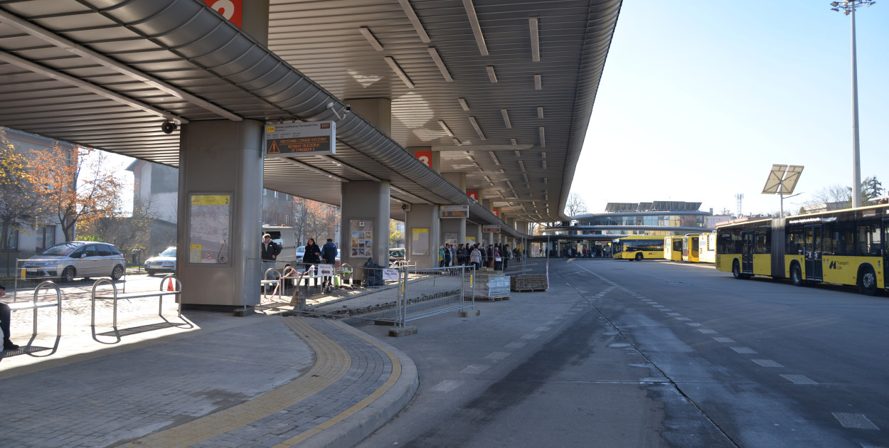 Prace na dworcu autobusowym w Tarnowskich Górach