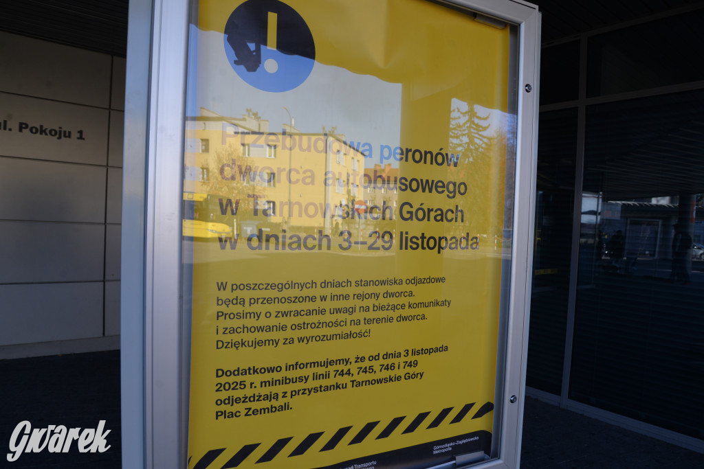 Prace na dworcu autobusowym w Tarnowskich Górach