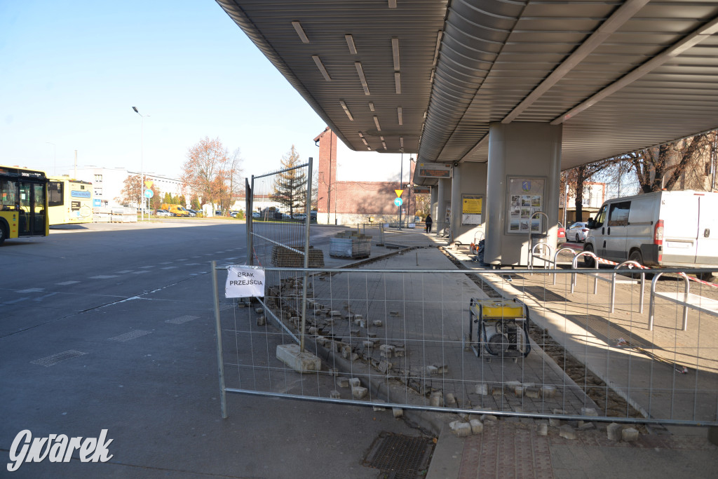 Prace na dworcu autobusowym w Tarnowskich Górach
