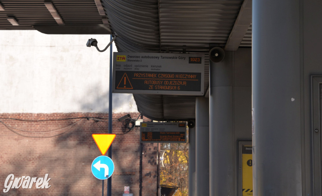 Prace na dworcu autobusowym w Tarnowskich Górach