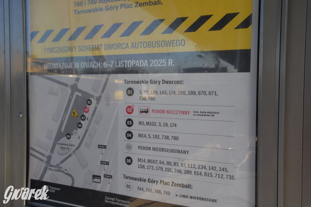 Prace na dworcu autobusowym w Tarnowskich Górach