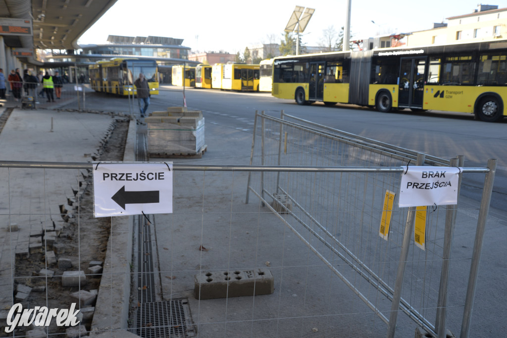 Prace na dworcu autobusowym w Tarnowskich Górach