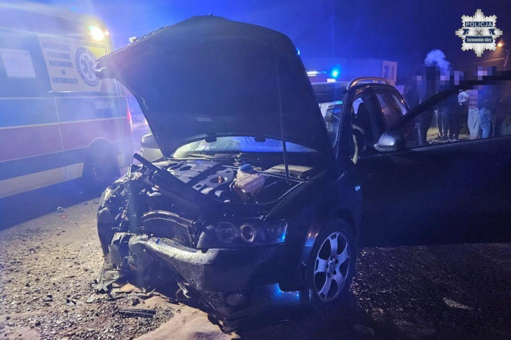 Powiat tarnogórski. Wjechał w forda, był pijany