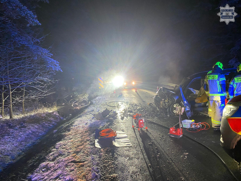 Czołowe zderzenie na DK 11. Droga była zablokowana
