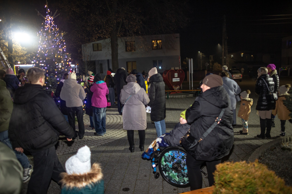 Choinka na skwerze. Ozdobili ją mieszkańcy Orzecha