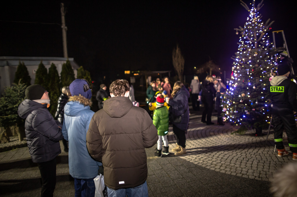 Choinka na skwerze. Ozdobili ją mieszkańcy Orzecha