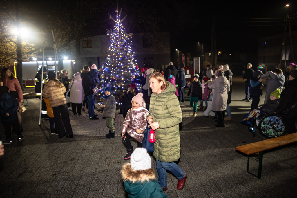 Choinka na skwerze. Ozdobili ją mieszkańcy Orzecha