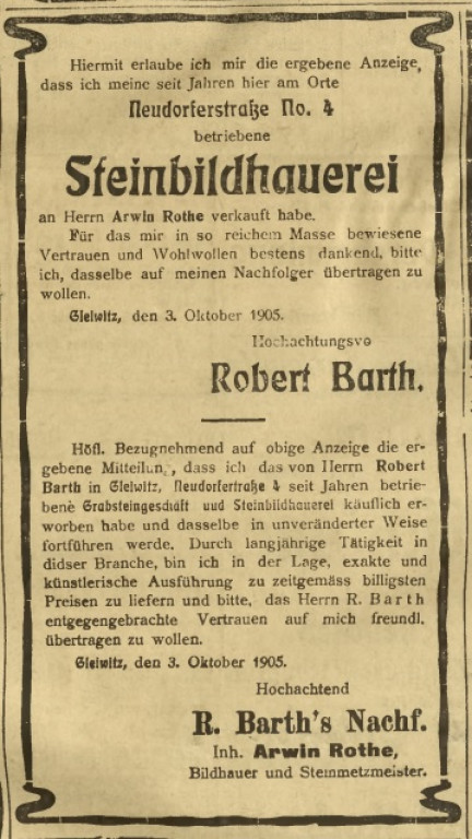 Co się kryje za inskrypcją: R. Barth Kattowitz?