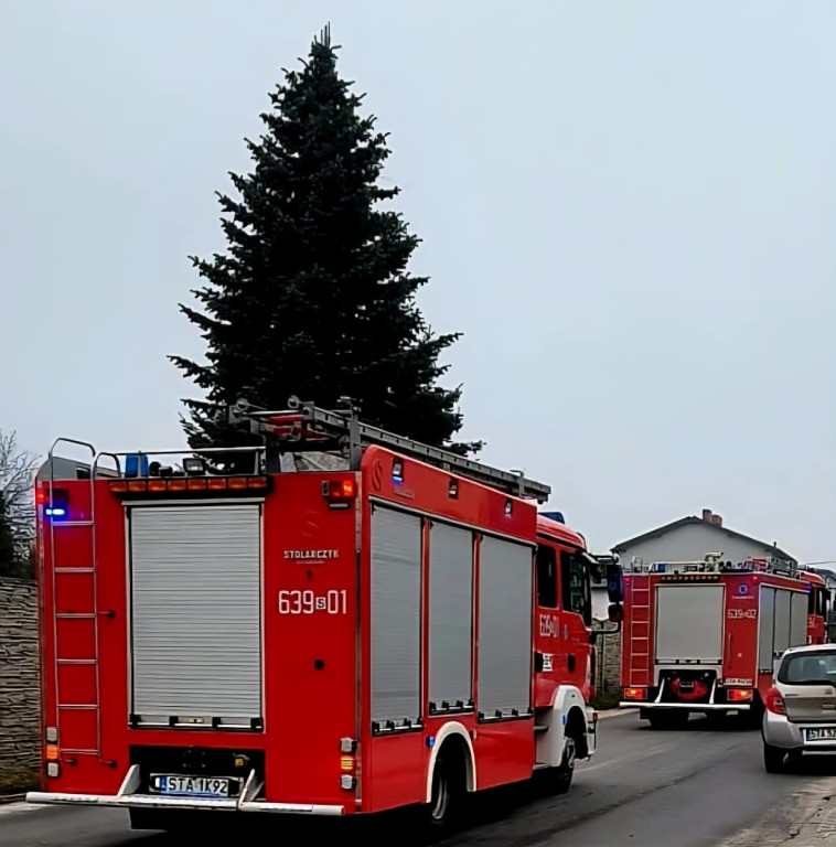 Pożar altany na ogródkach działkowych przy Opatowickiej