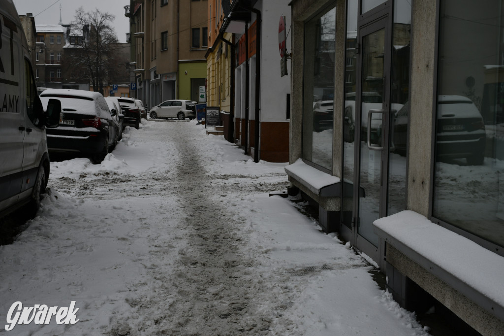 Zaśnieżone centrum Tarnowskich Gór