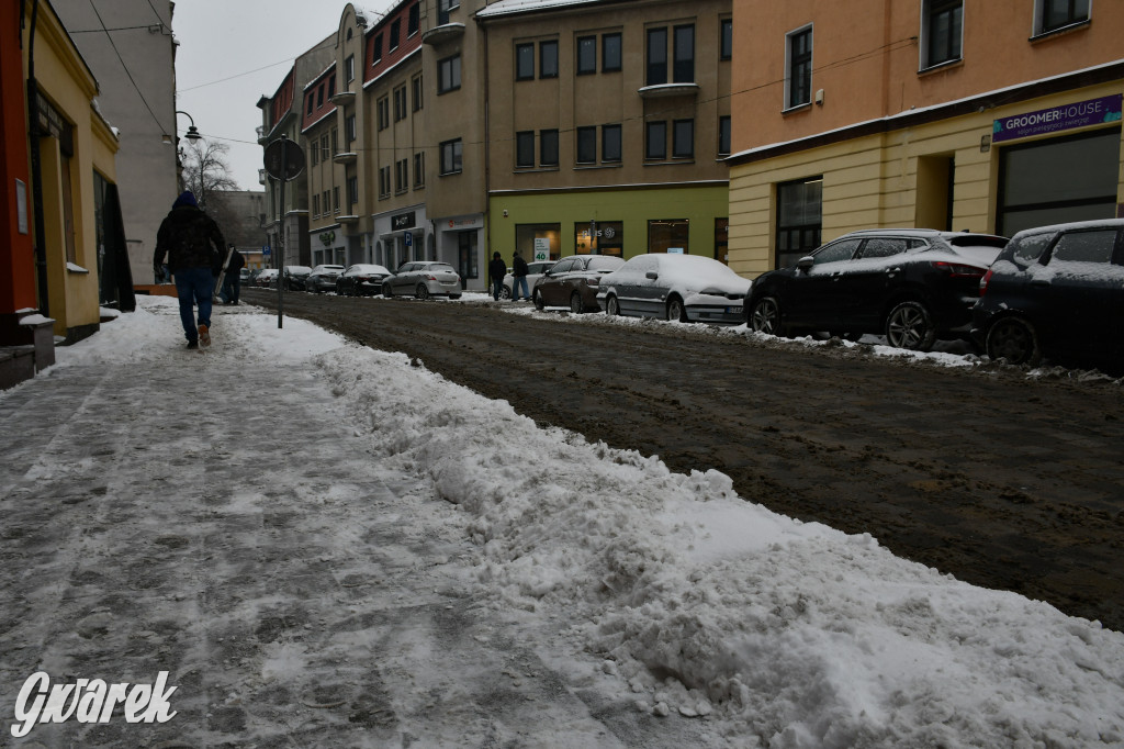 Zaśnieżone centrum Tarnowskich Gór