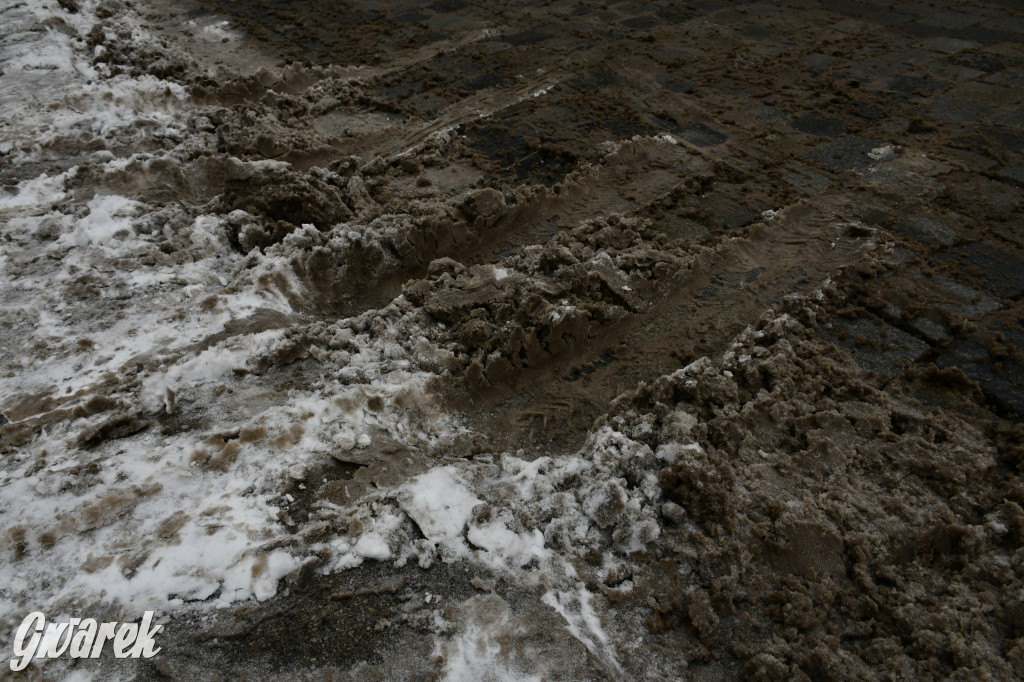 Zaśnieżone centrum Tarnowskich Gór