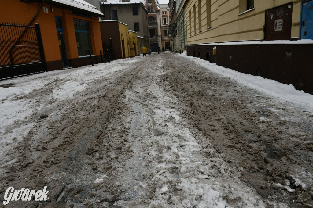 Zaśnieżone centrum Tarnowskich Gór