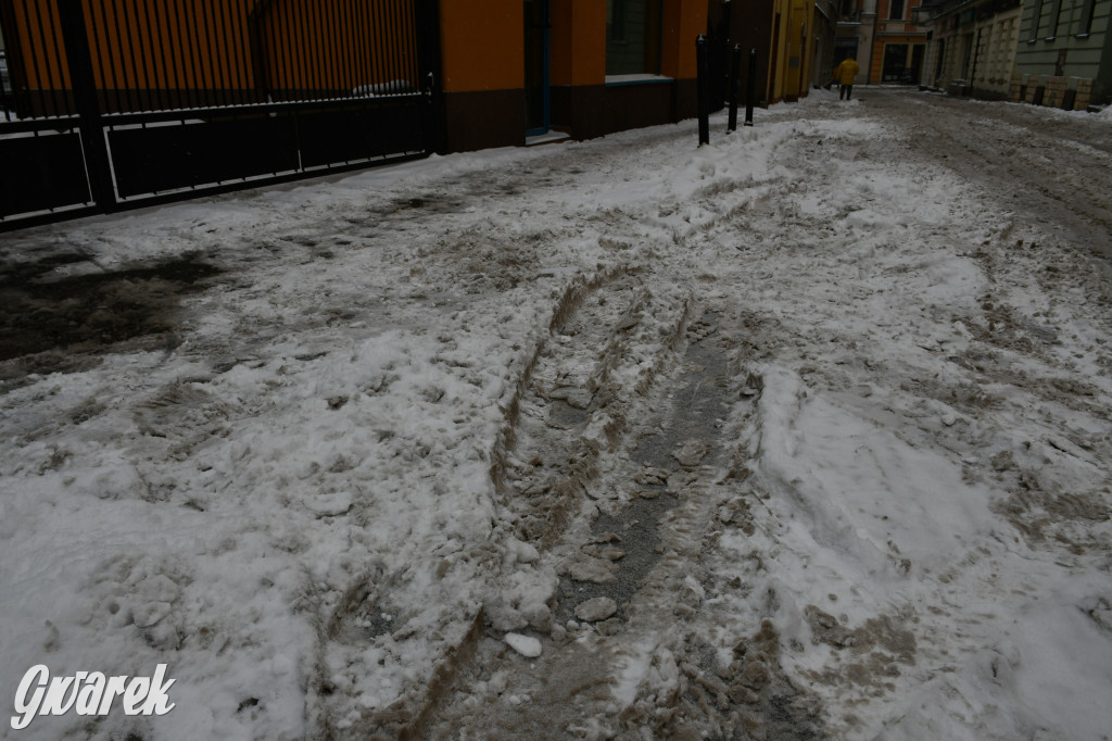 Zaśnieżone centrum Tarnowskich Gór