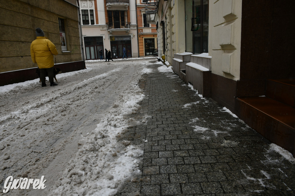 Zaśnieżone centrum Tarnowskich Gór