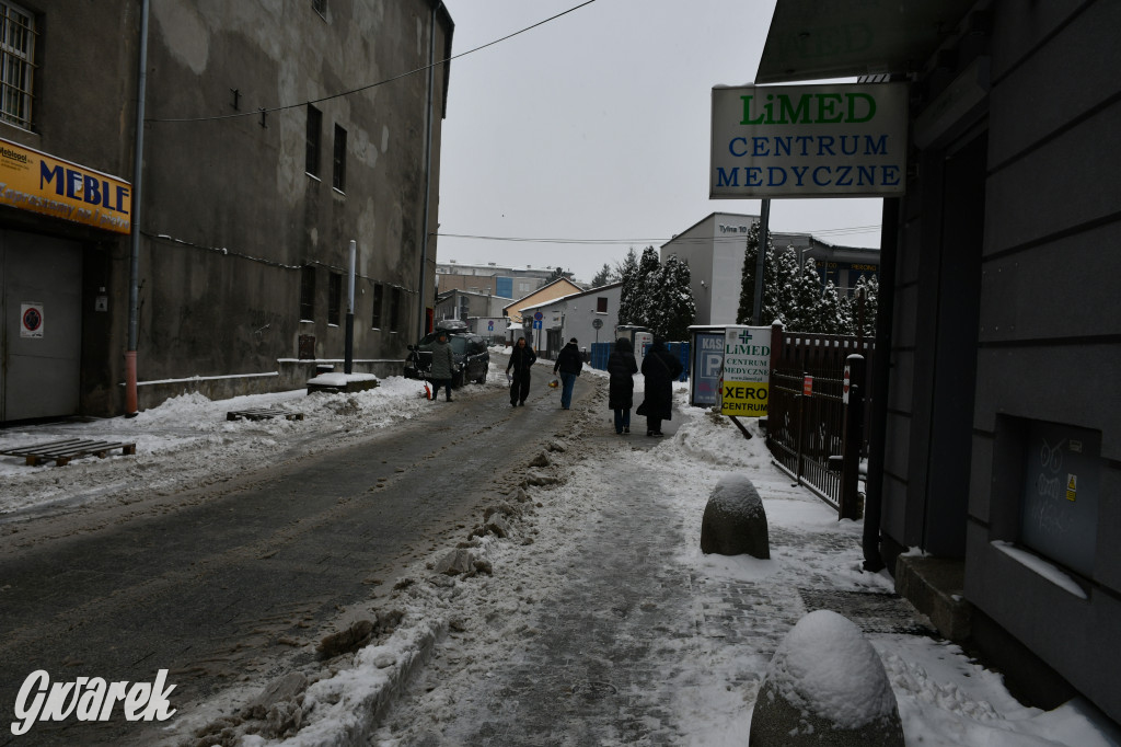 Zaśnieżone centrum Tarnowskich Gór