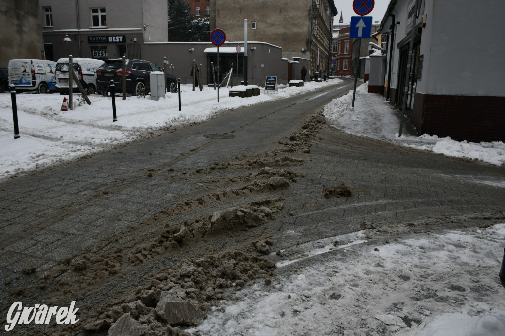 Zaśnieżone centrum Tarnowskich Gór