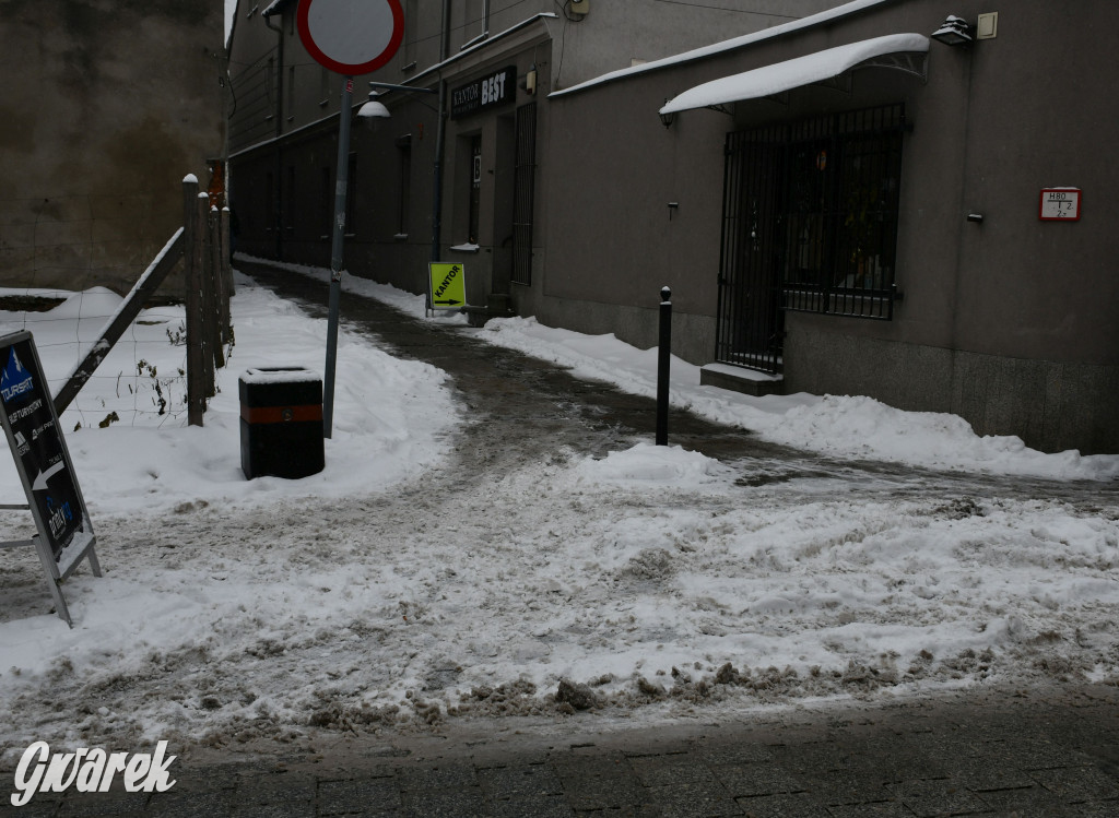 Zaśnieżone centrum Tarnowskich Gór
