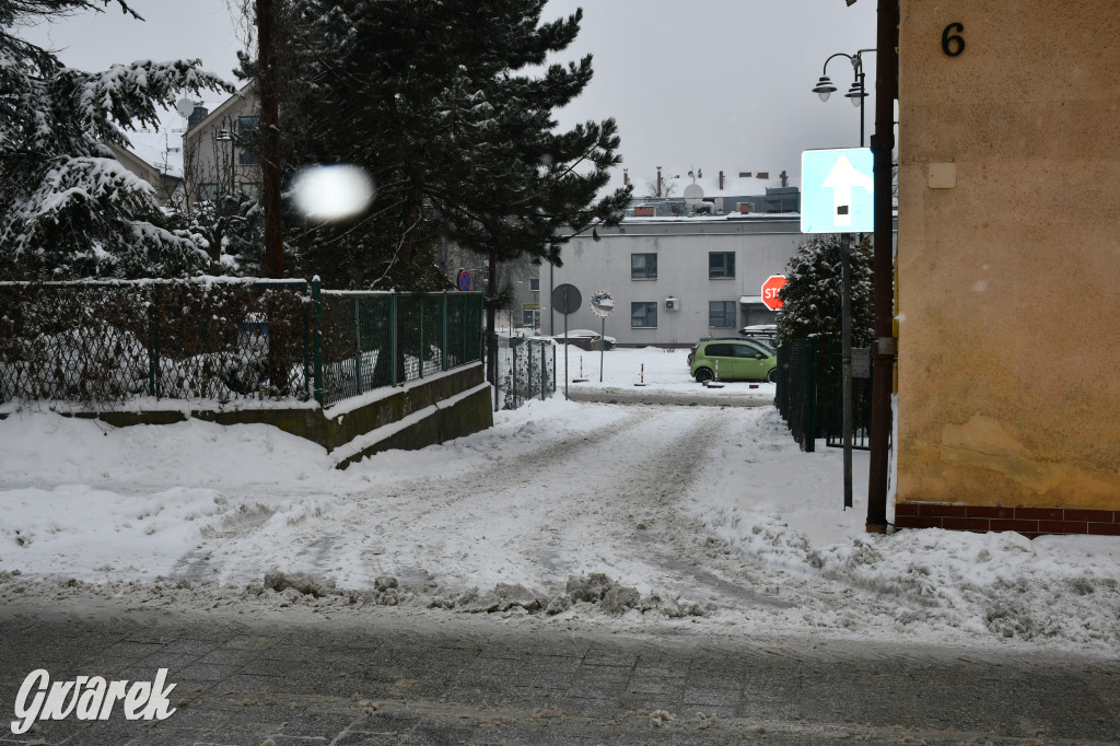 Zaśnieżone centrum Tarnowskich Gór