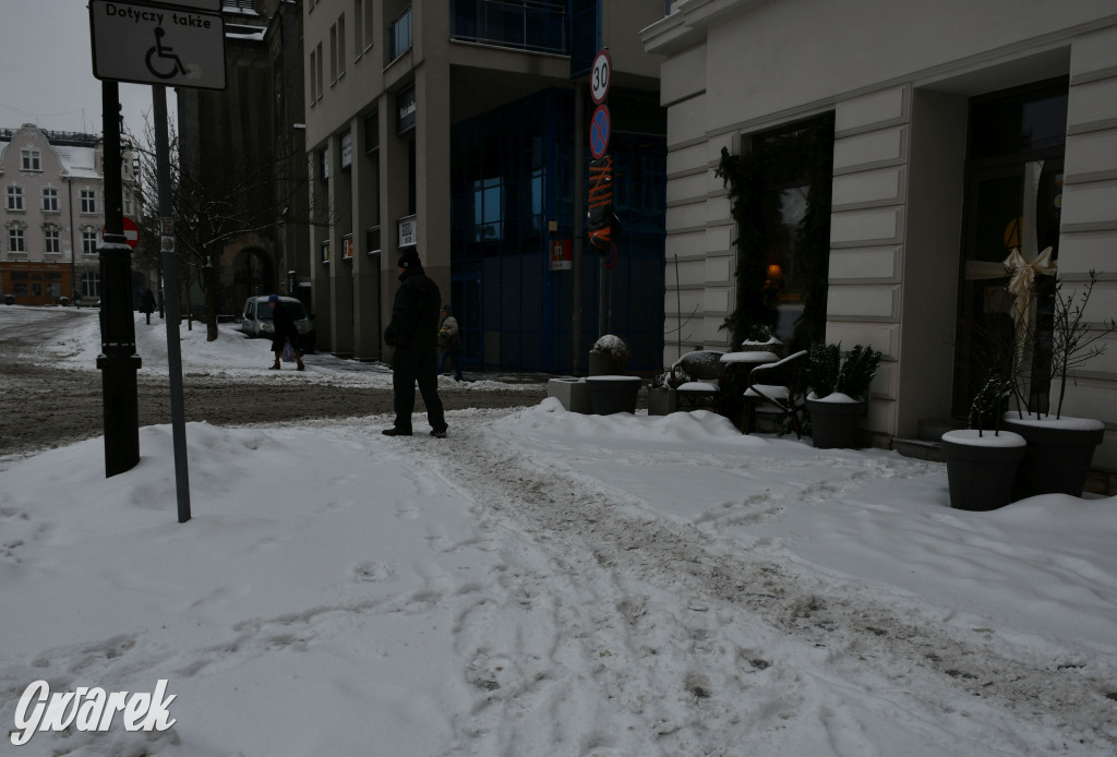 Zaśnieżone centrum Tarnowskich Gór