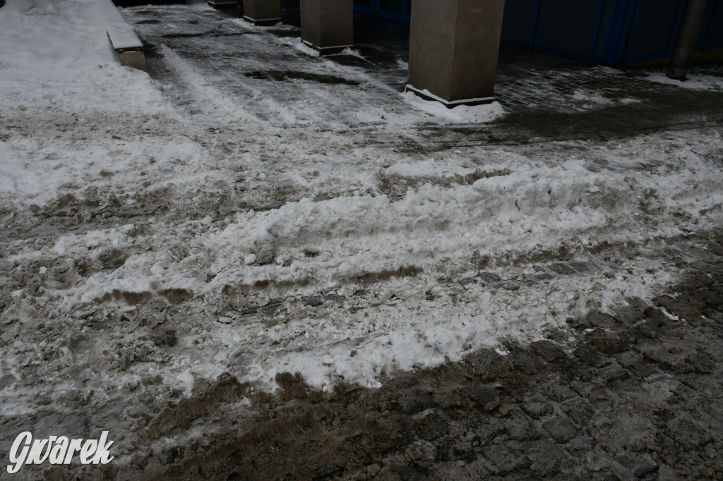 Zaśnieżone centrum Tarnowskich Gór