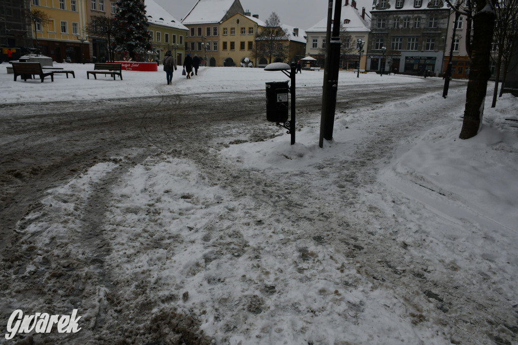 Zaśnieżone centrum Tarnowskich Gór