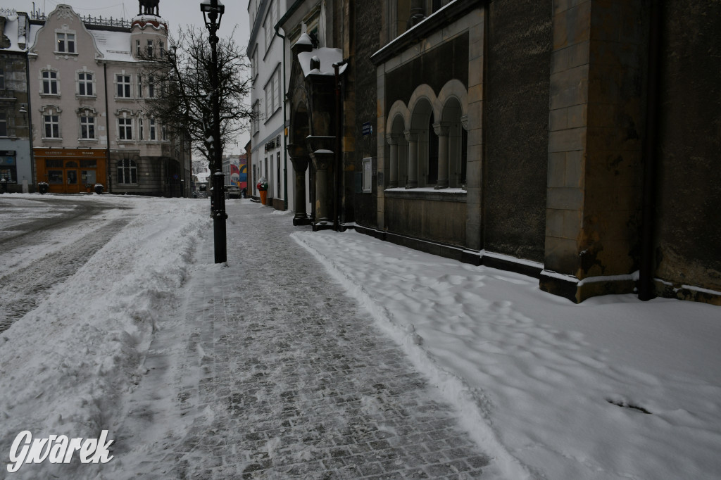 Zaśnieżone centrum Tarnowskich Gór