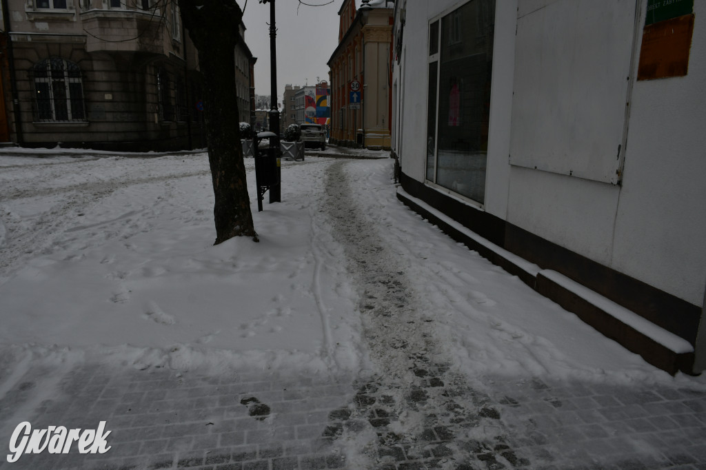 Zaśnieżone centrum Tarnowskich Gór