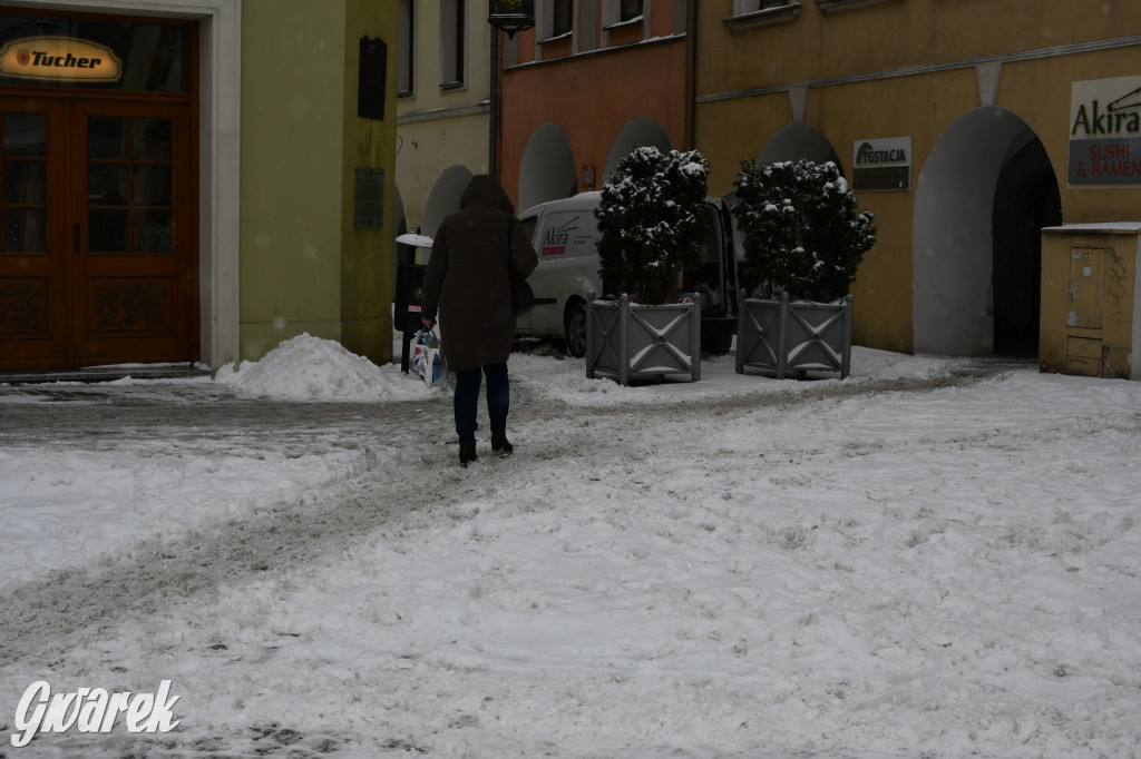 Zaśnieżone centrum Tarnowskich Gór