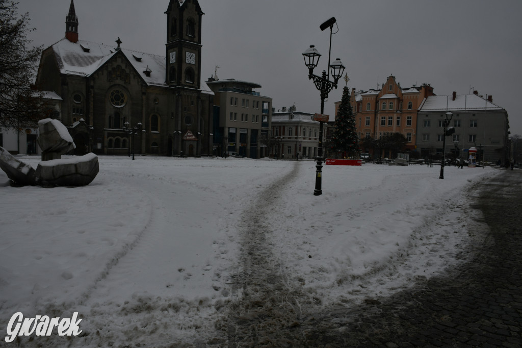 Zaśnieżone centrum Tarnowskich Gór