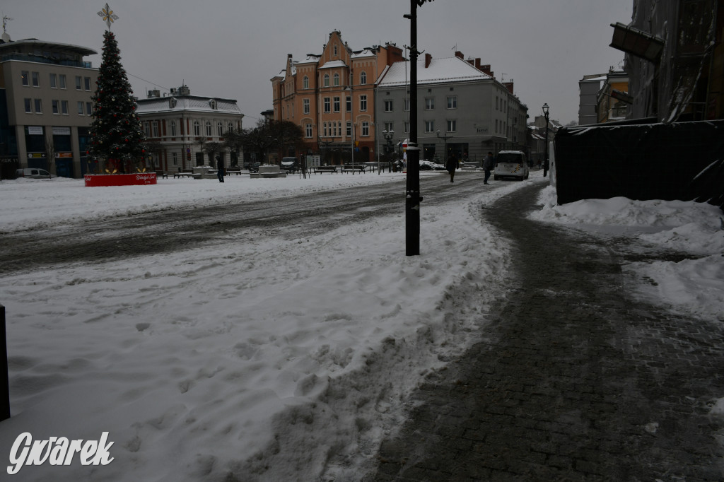 Zaśnieżone centrum Tarnowskich Gór