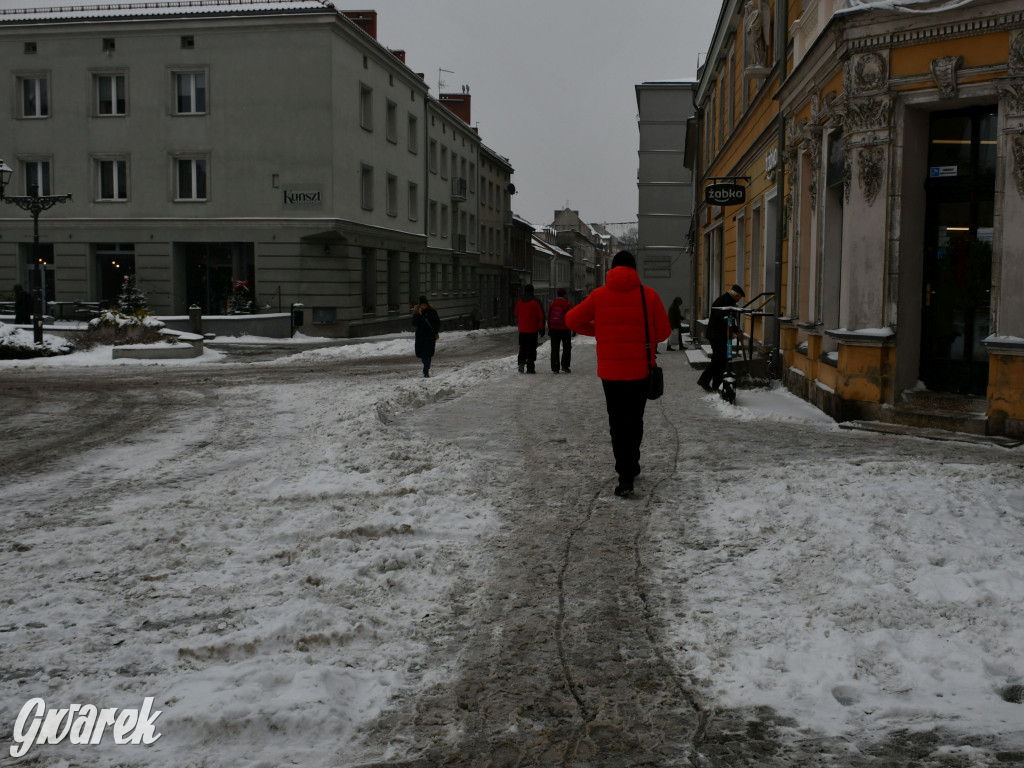 Zaśnieżone centrum Tarnowskich Gór
