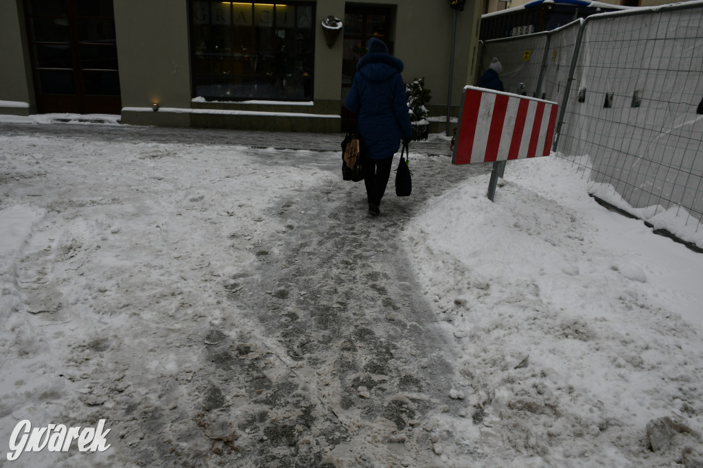 Zaśnieżone centrum Tarnowskich Gór