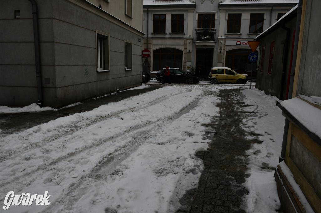Zaśnieżone centrum Tarnowskich Gór