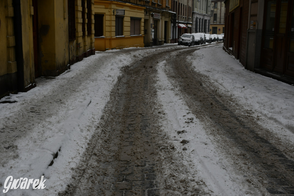 Zaśnieżone centrum Tarnowskich Gór