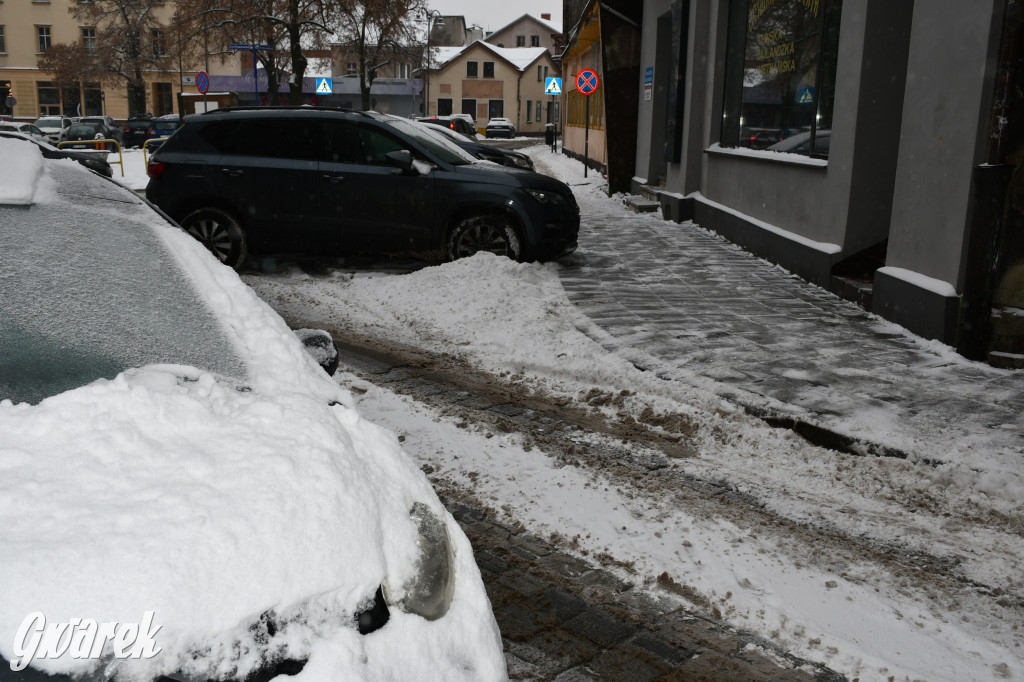 Zaśnieżone centrum Tarnowskich Gór