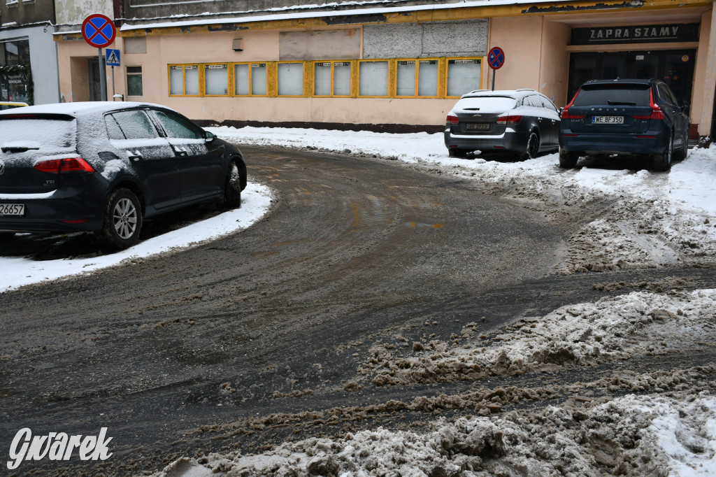 Zaśnieżone centrum Tarnowskich Gór