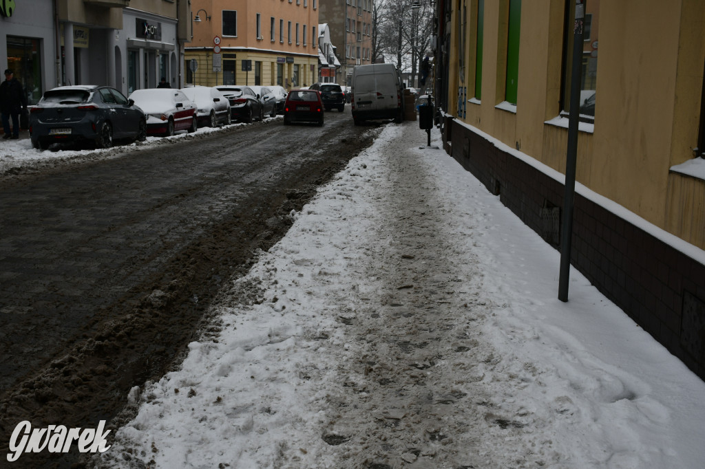 Zaśnieżone centrum Tarnowskich Gór