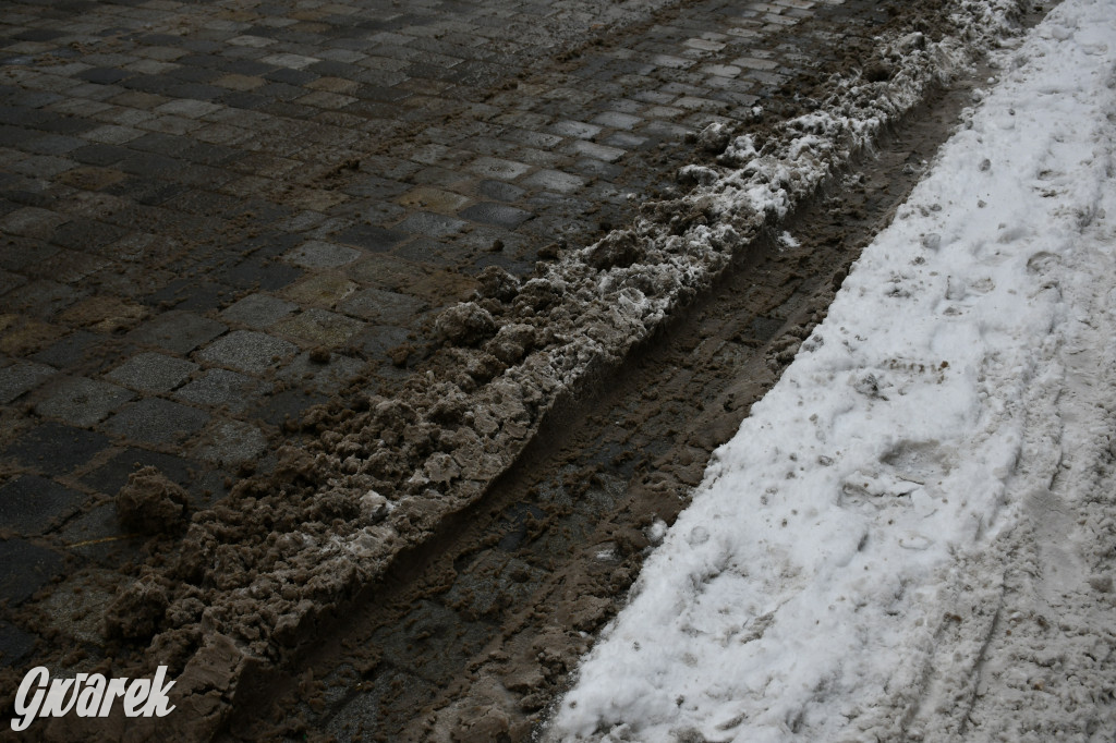 Zaśnieżone centrum Tarnowskich Gór