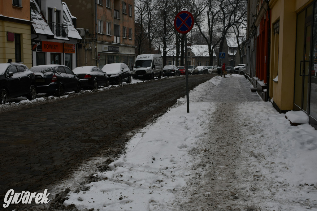 Zaśnieżone centrum Tarnowskich Gór