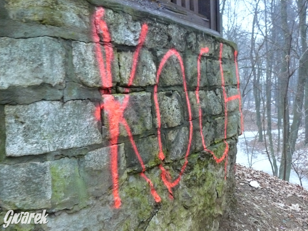 Wandalizm w Parku Miejskim. Słaby ten romantyzm