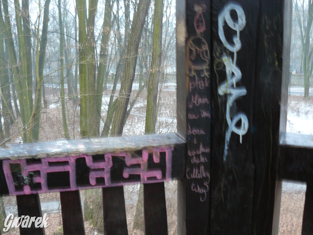 Wandalizm w Parku Miejskim. Słaby ten romantyzm