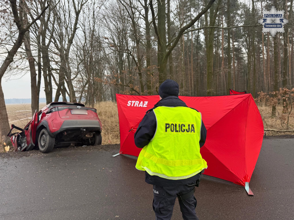 Wypadek w powiecie tarnogórskim. Nie żyje 68-latek