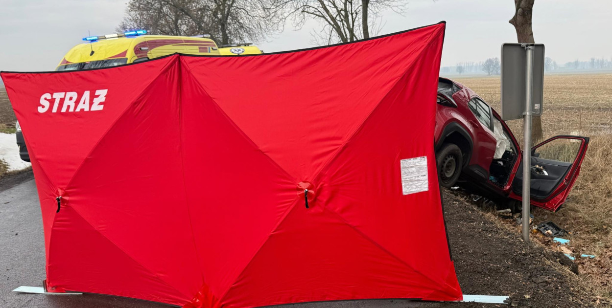 Wypadek w powiecie tarnogórskim. Nie żyje 68-latek