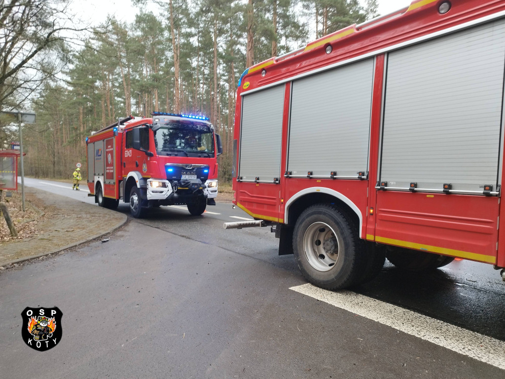 Zderzenie na skrzyżowaniu. Dwie osoby w szpitalu