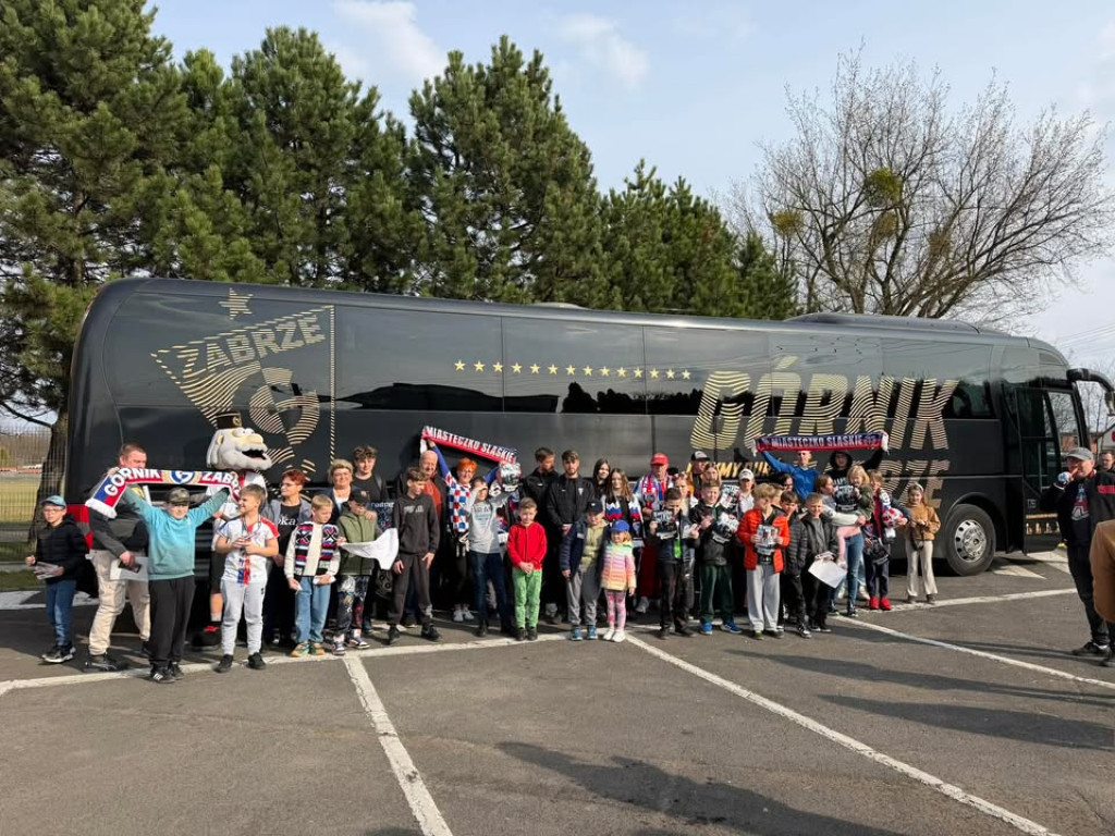 Zawodnicy Górnika Zabrze w Miasteczku Śląskim