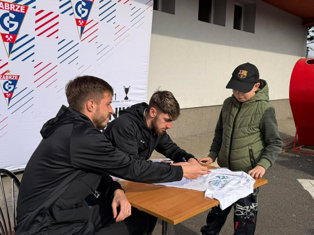 Zawodnicy Górnika Zabrze w Miasteczku Śląskim